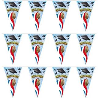 👉 Vlaggenlijn kunststof multikleur 3x Vlaggenlijnen Geslaagd Thema Feestartikelen 10 Meter 8719538493506