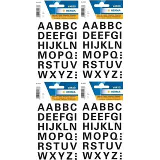 👉 Lettersticker zwart kunststof 128x Letter Stickers 15 Mm - Stickervel Met Alfabet Letters 128 Stuks Plakstickers 15mm 8720147501520