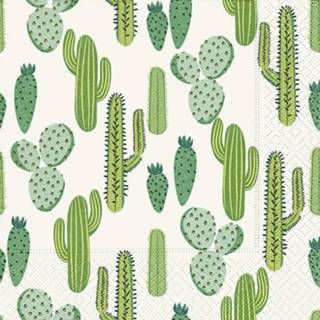 👉 Servet papieren papier multikleur 40x Cactus Servetten 33 X Cm - Wegwerpservetten 3-laags 8720147017762