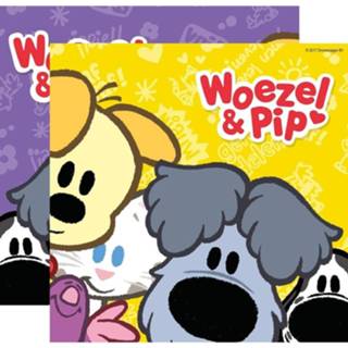 👉 Servet papier papieren multikleur kinderen 40x Woezel & Pip Themafeest Servetten 33 X Cm - Kinderfeestje Wegwerp Tafeldecoraties 8720147448917