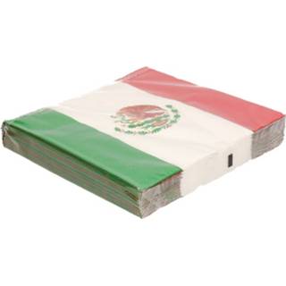 👉 Vlag papier multikleur 40x Landen Thema Versiering Mexico Servetten 33 X Cm - Feestartikelen En 8720147539042
