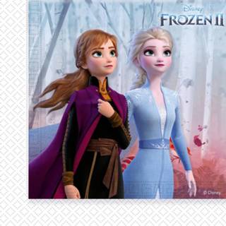 👉 Servet papier papieren multikleur kinderen 20x Disney Frozen 2 Themafeest Servetten 33 X Cm - Kinderfeestje Wegwerp Tafeldecoraties 5201184911280