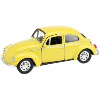 👉 Geel staal Welly Volkswagen Beetle 11 Cm 8719817471737