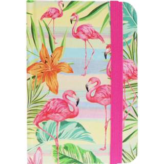 👉 Notitieboek Tesoro A6 Elastiek Flamingo's 14 X 9,5 Cm 96p 5205698459177