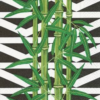 👉 Servet bamboe papier multikleur 20x Servetten Met Botanische Print 33 X Cm - Feest/party Urban Jungle 8720147530179