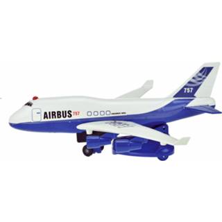 👉 Wit kunststof blauw Toi-toys Passagiersvliegtuig 25,5 Cm 8719904269568