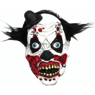 👉 Gezichtsmasker latex wit Haza Original Zombie Clown Met Hoed Unisex One Size 8711319032034