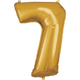 👉 Folieballon goud goudkleurig Amscan 58 X 88 Cm Nummer 7 192937142028