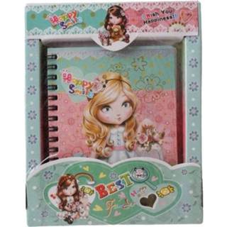 👉 Notitieboek groen papier meisjes Lg-imports Notitieboekje Best Friend 5413247003713