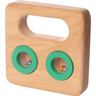 👉 Rammelaar groen hout mannen Manhattan Toy Junior 9,1 Cm Blank/groen 11964495566