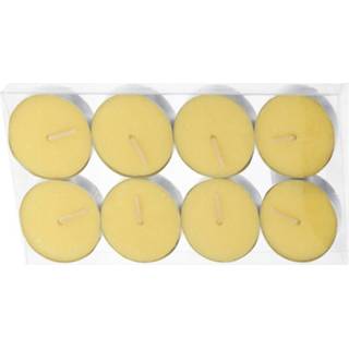 👉 Waxinelicht Set van 24x citronella waxinelichtjes/theelichtjes kaarsjes
