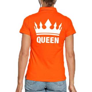 👉 Koningsdag Poloshirt / Polo T-shirt Queen Oranje Voor Dames - Koningsdag Kleding/ Shirts S