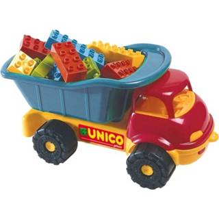 👉 Houten blok groen kunststof Unico Vrachtwagen Met Blokken 35-delig 8719817462629