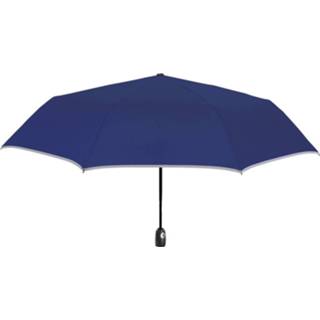👉 Paraplu blauw kunststof Perletti Reflecterend Open/dicht 104 Cm 8015831216614