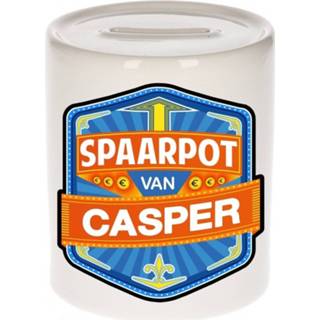 👉 Spaarpot keramiek multikleur kinderen Kinder Voor Casper - Naam Spaarpotten 8719538313736