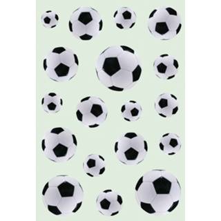 👉 Kindersticker zwart witte papier multikleur kinderen 54x Zwart/witte Voetbal Stickers - Kinderstickers Stickervellen Knutselspullen 8719538952478