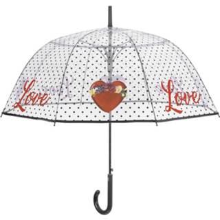 👉 Transparant kunststof Perletti Koepelparaplu Love Automatisch 89 Cm 8015831260716