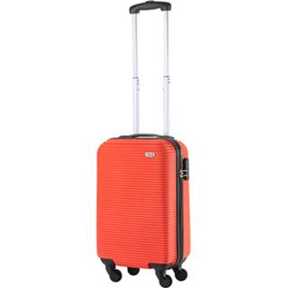 👉 Cijferslot oranje Travelz Horizon Handbagagekoffer - 54cm Handbagage Met Fiesta 8717253619928