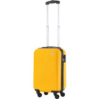 👉 Cijferslot geel Travelz Horizon Handbagagekoffer - 54cm Handbagage Met Oker 8717253619911