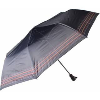 👉 Paraplu zwart bruin aluminium Perletti Met Gestreepte Rand Zwart/bruin 99 Cm 8719817401659