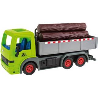 👉 Boomstam groen Toi-toys Frictie Vrachtwagen Met Boomstammen 33cm 8719834240996