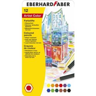 👉 Kleurpotlood multikleur Kleurpotloden Eberhard Faber Metaaletui A 12 Stuks 4087205161121