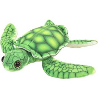 👉 Zeeschildpad knuffel groene pluche groen kinderen 18 Cm - Schildpadden Zeedieren Knuffels Speelgoed Voor 8719538982253