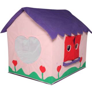👉 Speeltent roze paars kunststof kinderen Bazoongi Kids Poppenhuis 97 X 76 112 Cm Roze/paars 839539005947