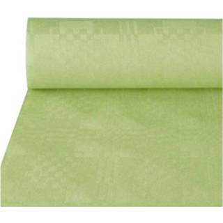 👉 Tafellaken groen groene papieren papier Lichtgroen Tafellaken/tafelkleed 800 X 118 Cm Op Rol - Licht Thema Tafeldecoratie Versieringen 8711319999153