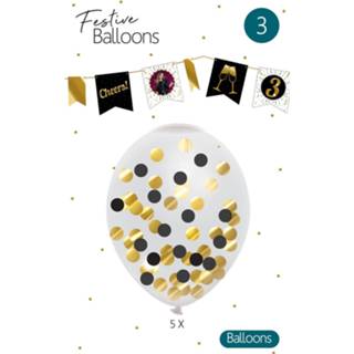 👉 Wit Haza Original Confettiballonnen 30 Cm 5 Stuks 8711319051318