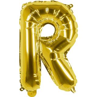👉 Folieballon goud goudkleurig Boland Letter R 36 Cm 8712026221476