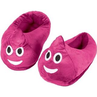 👉 Emoticon Sloffen Roze Poepjes Voor Kinderen 36-38