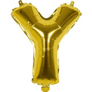 👉 Folieballon goud goudkleurig Boland Letter Y 36 Cm 8712026221544