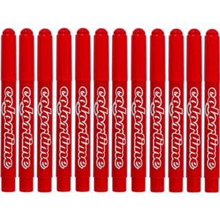 👉 Stift rood Colortime Stiften Lijndikte 5 Mm 12 Stuks 5707167882559