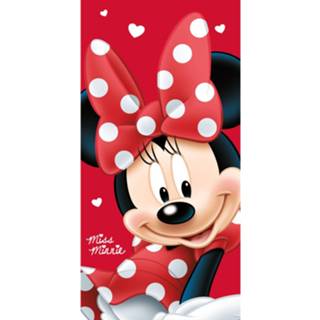 👉 Strandlaken rood katoen Disney Minnie Mouse Big Red - 70 X 140 Cm 8592753023518