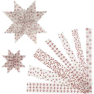 👉 Rood wit Vivi Gade Vlechtstroken Vellum-papier 44/78 Cm Rood/wit 48 Stuks 5712854123938