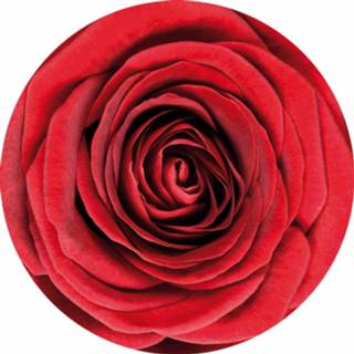 👉 Bierviltje rode papier rood Bierviltjes Onderzetters Roos/rozen 50x Stuks - Valentijn Of Bloemen Thema 8720147593402