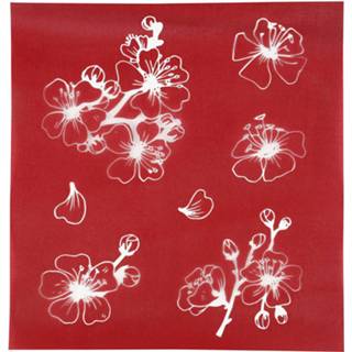👉 Kunststof wit Creotime Screen Stencil Bloemen 20 X 22 Cm 5712854073837