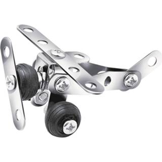 👉 Bouwpakket staal chroom Eddy Toys Metal Bricks Vliegtuig 42-delig 8719817542086