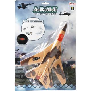 👉 Kunststof bruin Toi-toys Straaljager Camouflage 15 Cm 8719904269650