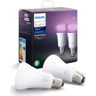 👉 Philips Hue E27 LED Lamp 9W RGBWW, White and Color Ambiance, 2-Pack