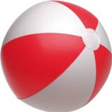 👉 Strandbal rood wit 1x Opblaasbare Speelgoed Rood/wit 28 Cm - Strandballen Buiten Strand 8720147326055
