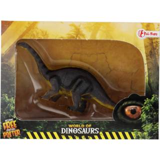 👉 Dinosaurus grijs geel Toi-toys Brontosaurus Grijs/geel 20 Cm 8719817576548