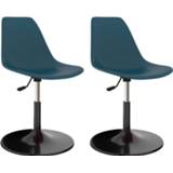 Eetkamerstoel turkoois PP polypropyleen Vidaxl Eetkamerstoelen Draaibaar 2 St Turquoise 8720286144206