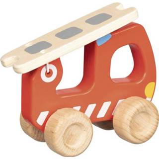 👉 Brandweerwagen rood hout Goki Junior 15 X 6,5 13 Cm Rood/naturel 4013594558808