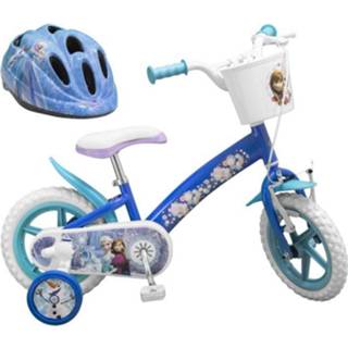 👉 Helm blauw wit kinderen The Queen Of Snow Bicycle 12 + - Kindmeisje En 3662553004989