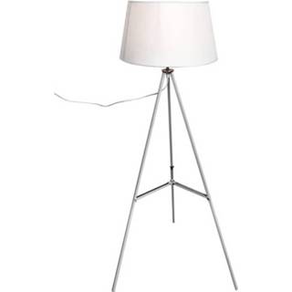 Vloerlamp wit metaal zilver staal zilverkleurig Rox Living 145 Cm Zilver/wit 6013941571502