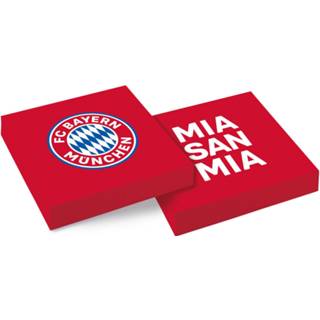 👉 Servet rood wit papier blauw Amscan Servetten Bayern München 33 X Cm Rood/wit 20 Stuks 194099002264