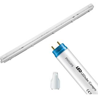 👉 Armatuur wit Philips - Led Tl Met T8 Buis Corepro Ledtube Em 840 Pragmi Housing Pro 150cm Enkel 20w Natuurlijk 6013919569531