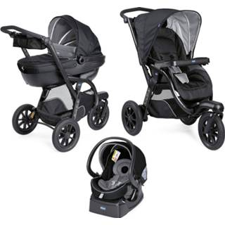 👉 Kinderwagen zwart polyester grijs kinderen Chicco 3-in-1 Activ3 Top 12-delig 8058664122660